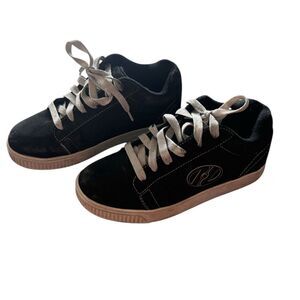 Heelys Kids Black Skate Shoes with Wheels Lace-Up‎ Sneakers size 7